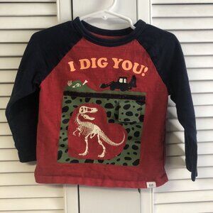 Gap Size 2 Dinosaur Raglan Tee